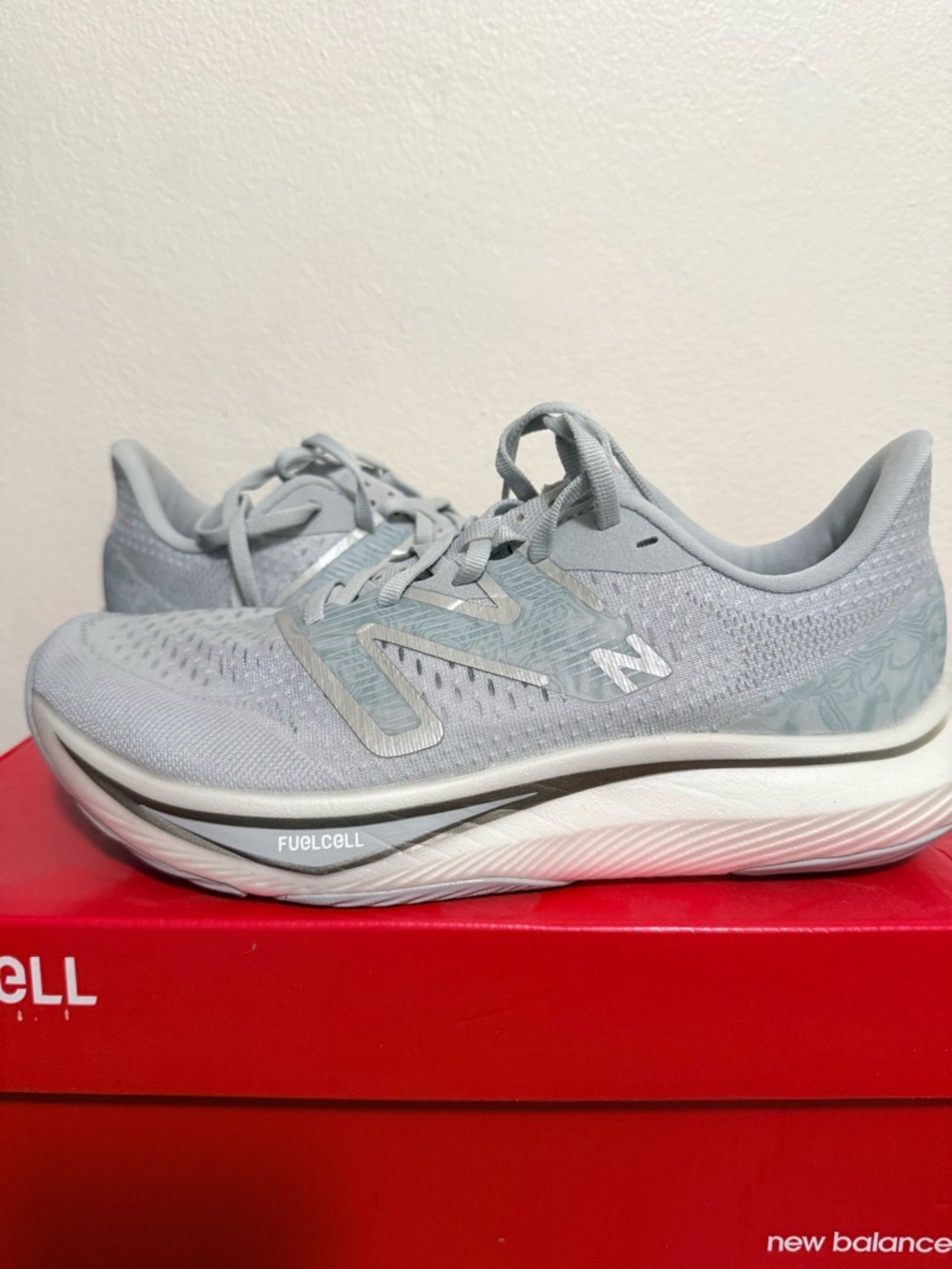 New Balance Women's Light Gray FuelCell Running Sneakers